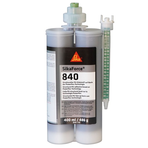 [PTG254.00665] SikaForce-840 L07, 2-Part Polyurethane Structural Elastic Adhesive, Interior & Exterior, Black