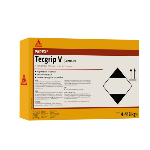 [PTG254.00687] Parex Tecgrip V, 2-Part Polyester Resin Anchor Grout, Exterior, Dark grey, 4.415 kg