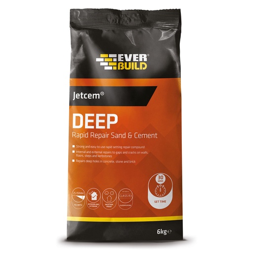 [PTG042.00037] EVERBUILD JETCEM DEEP, Fast-repair mix of sand and cement, Interior & Exterior, Grey
