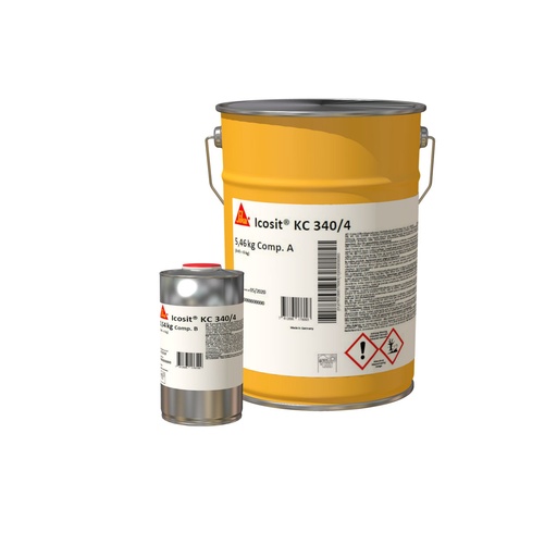 [PTG040.00001] Sika Icosit KC 340/4, Polyurethane grout for tram baseplates, Exterior, Black, 6 kg