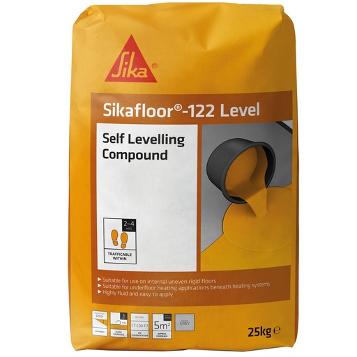 [PTG041.00009] Sikafloor-122 Level, Multi-purpose self-leveller, Interior, Grey Powder, 25 kg