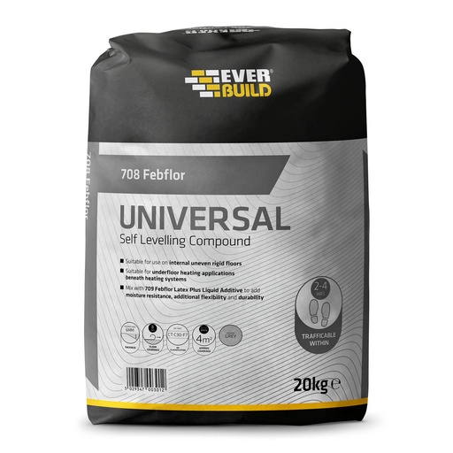 [PTG041.00011] EVERBUILD FEB 708 Febflor Universal, Fast-curing floor repair compound, Interior, Fine Grey, 20 kg