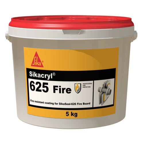 [PTG261.00006] Sikacryl-625 Fire+, Fire-Rated Coating for Seals and Penetrations, Interior, White, 3 L