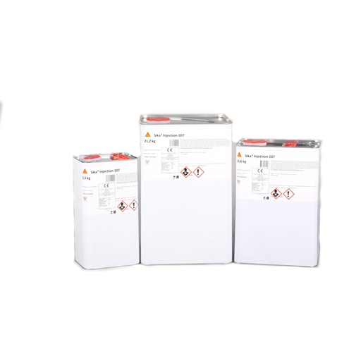 [PTG259.00003] Sika Injection-107, Slightly Flexible Pu Injection Resin for Watertight Crack Sealing, Exterior, Yellowish