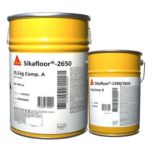 [PTG259.00151] Sikafloor-2650, Fast-Curing, Low-Odour Epoxy Floor Coating, Interior