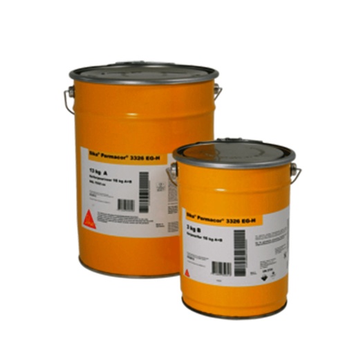 [PTG257.00017] Sika Permacor-3326 EG H, Low Solvent 2-Pack Epoxy Coating for Concrete/Steel, Interior & Exterior, Grey, 16 kg