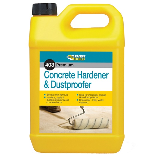 [PTG257.00063] EVERBUILD 403 Concrete Hardener & Dustproofer, Concrete Silicate Surface Hardener, Interior & Exterior, Clear