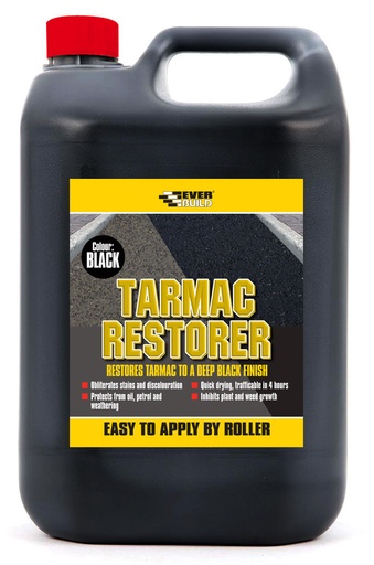 [PTG257.00073] EVERBUILD Tarmac Restorer, Tarmac Restorer Surface Coating, Exterior, Black, 5 L