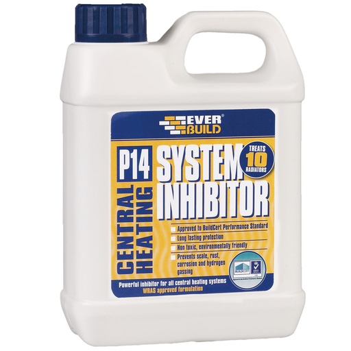 [PTG257.00075] EVERBUILD P14 SYSTEM INHIBITOR, Central Heating Inhibitor, Interior & Exterior, Straw-coloured, 1 L