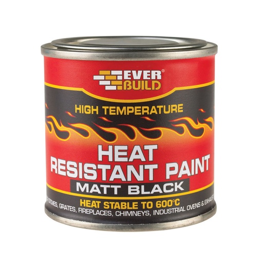 [PTG257.00076] EVERBUILD Heat Resistant Paint, Heat-Resistant Paint (600°C), Interior & Exterior, Matt Black