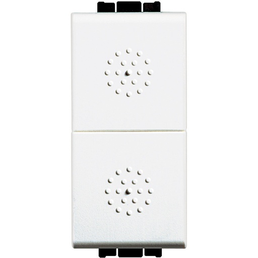 [PTG264.01066] BTICINO N4036, Living Light Double Axial Button, ND,ND, 10 A 250 V, White, 1 Module