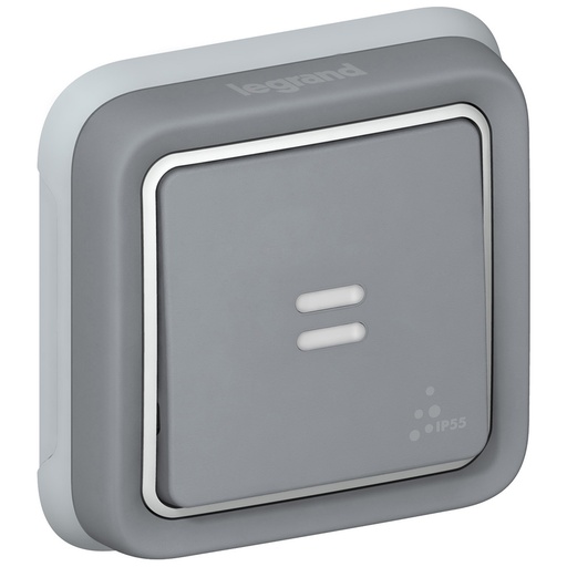 [PTG264.01080] Legrand 069821, Buton Cu Lumina De Control IP 55, Gri