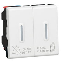 [PTG264.01092] LEGRAND 077048, Hotel Room Indicator 2 Modules, White, Room Status Setting