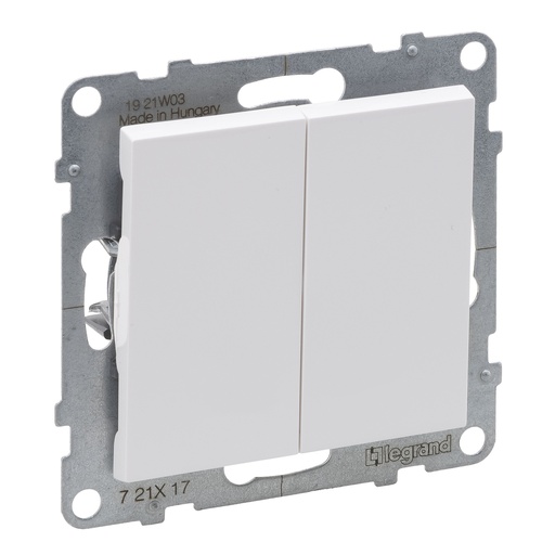 [PTG264.01159] Legrand 721117, Buton Dublu, Alb