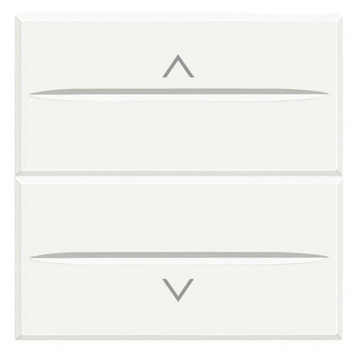 [PTG264.01183] BTICINO HD4037M2, Double Button with Interlock for Axolute Roller Blinds, White, 2 Modules
