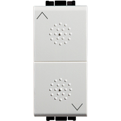 [PTG264.01191] BTICINO N4037, Living Light Interlock Double Actuator Button for Vr 16 A 250 V, White, 1 Module