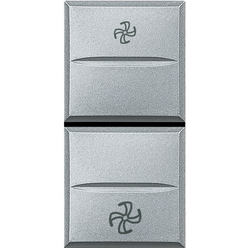 [PTG264.01380] BTICINO HC4027VMC, Double Button + Stop for VMC Axolute, Aluminum, 1 Module