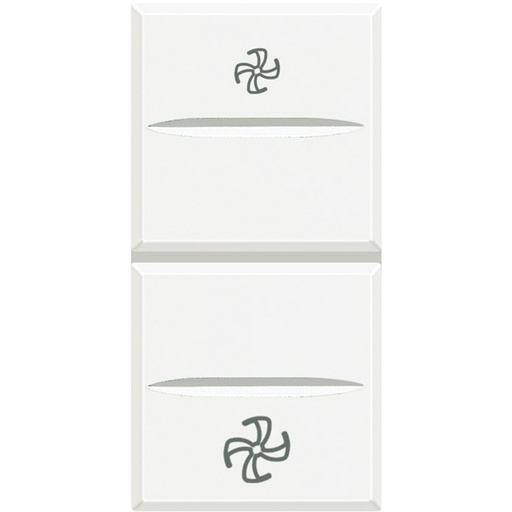 [PTG264.01382] BTicino HD4027VMC, Buton Dublu + Oprire Pentru VMC Axolute, Alb, 1 Modul