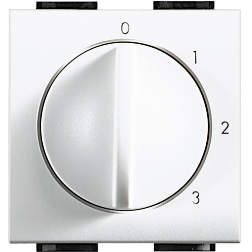 [PTG264.01386] BTicino N4016, Selector Rotativ 16 A 250 V Pentru VMC Living Light, Alb, 2 Module