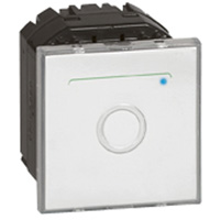 [PTG264.01400] LEGRAND 078709, Switch with Sensor, with Neutral, 2 Modules, Antimicrobial White