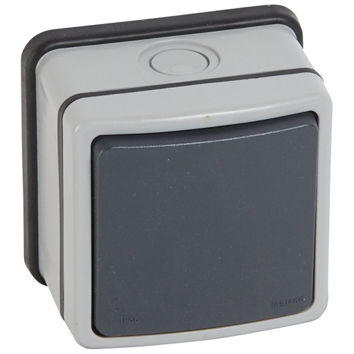 [PTG264.01575] LEGRAND 684602, Simple Switch Dp Plexo 66, 20 A, 250 V, Gray