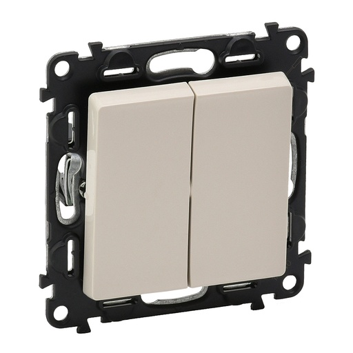 [PTG264.01611] Legrand 752208, Intrerupator Cap scara Dublu Valena Life, 10 AX, 250 V, Cu Placa, Ivoar