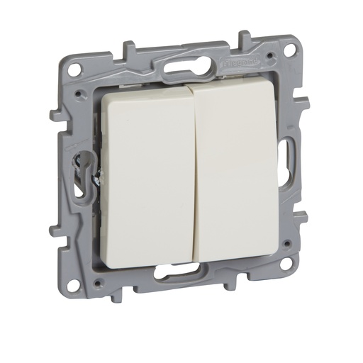 [PTG264.01645] Legrand 764609, Intrerupator Cap scara + Buton Niloé, 10 AX, 6 A, 250 V, Borne Automate, Ivoar