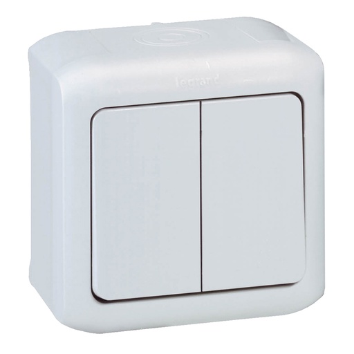 [PTG264.01665] LEGRAND 782382, Forix Double Switch, Visible Mounting, 10 AX, 250 V, Grey