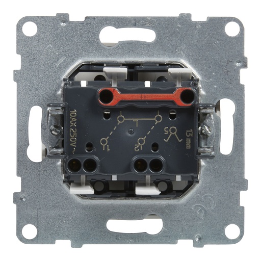 [PTG264.01687] LEGRAND 721105, Double Switch, 10AX, Term Aut. White