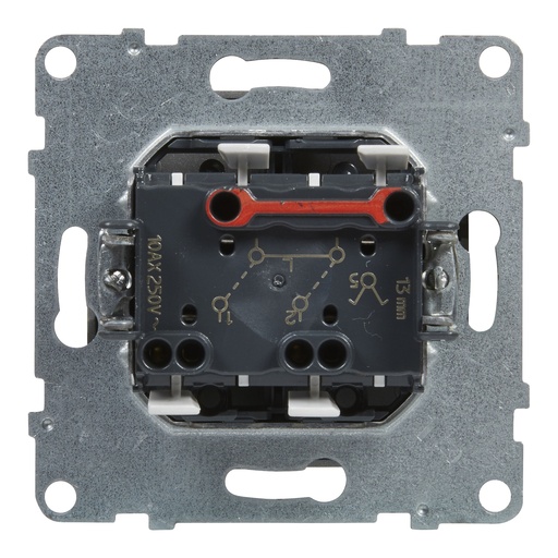 [PTG264.01714] LEGRAND 721305, Double Switch, 10AX, Term Aut. Alu
