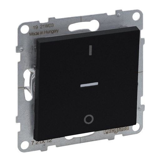 [PTG264.01734] LEGRAND 721412, Bipolar Switch with Pilot Light, Black