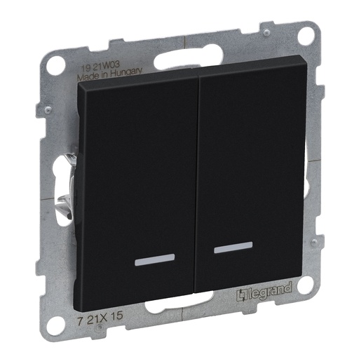 [PTG264.01736] Legrand 721415, Intrerupator Dublu Iluminat, 10AX, Term Aut, NG