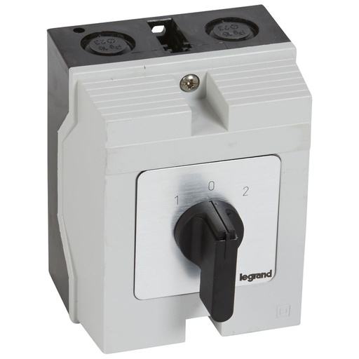 [PTG264.02044] LEGRAND 027731, Cam Switch, Reverse Function with "OFF", PR 17, 2P, 20 A, 4 Contacts, Housing 96X120 mm