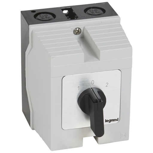 [PTG264.02049] Legrand 027738, Comutator Cu Came, Functie Inversor Cu "OFF", Pr 21, 4P, 25 A, 8 Contacte, Carcasa 96X120 mm