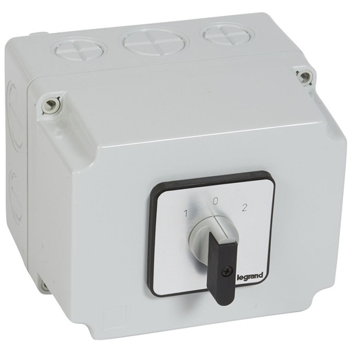 [PTG264.02055] LEGRAND 027748, Cam Switch, Reverse Function with "OFF", PR 40, 4P, 50 A, 8 Contacts, Housing 135X170 mm
