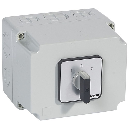 [PTG264.02057] LEGRAND 027752, Cam Switch, Reverse Function with "OFF", PR 63, 3P, 63 A, 6 Contacts, Housing 135X170 mm