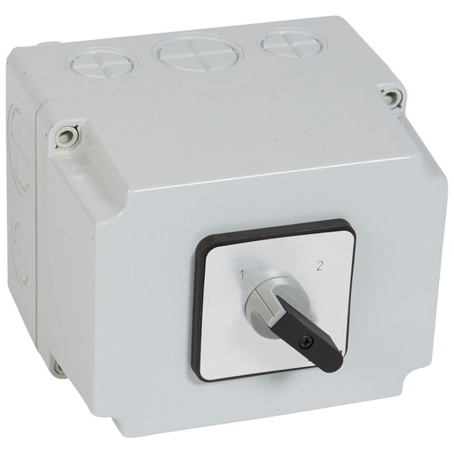 [PTG264.02065] Legrand 027766, Comutator Cu Came, Functie Inversor Fara "OFF", Pr 63, 4P, 63 A, 8 Contacte, Carcasa 135X170 mm