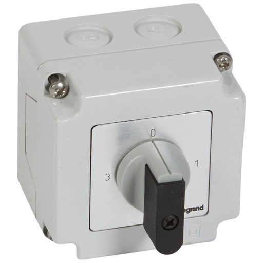 [PTG264.02066] LEGRAND 027767, Cam Switch, 3 Positions with "OFF", PR 12, 1P, 16A, 3 Contacts, Housing 76X76 mm