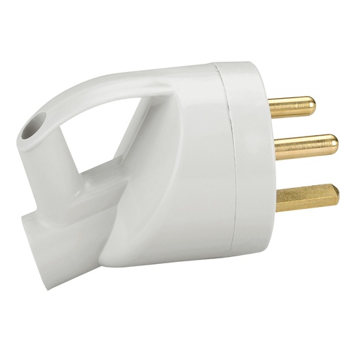 [PTG044.00033] Legrand 055002, Fișă Cu Inel, 20 A, 2P+T, IP44, IK08, Mâner Cu Ieșire Laterală