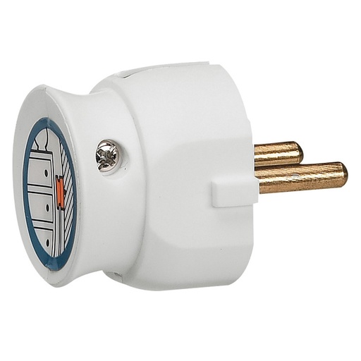 [PTG044.00064] LEGRAND 050183, 2P Plug, 16 A, Extra Flat, White, with Gencode Labeling