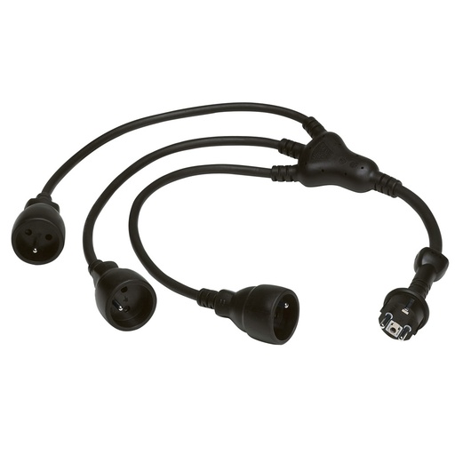 [PTG044.00089] Legrand 050577, Prelungitor Prize Multiple De tip „Caracatiță”, Cauciuc, 2P+T, 16 A, IK 10