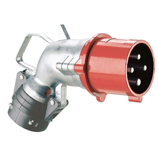 [PTG044.00150] Legrand 052974, Mufă Unghiulară Hypra, IP 44, 380/415 V, 32 A, 3P+N+E, Metal