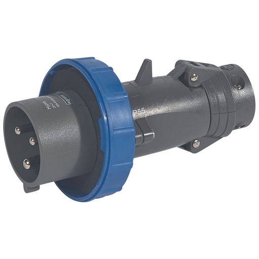 [PTG044.00154] LEGRAND 053056, Hypra Straight Plug, IP 66/67/55, 200/250 V, 32 A, 2P+E