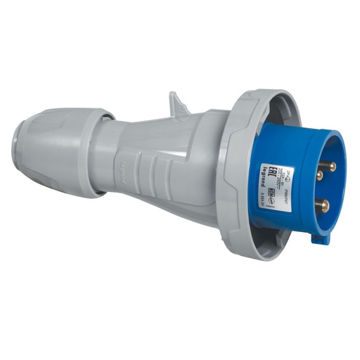 [PTG044.00184] Legrand 555324, Fisa Dreapta P17, IP66/67, 200/250 V, 16 A, 2P+E