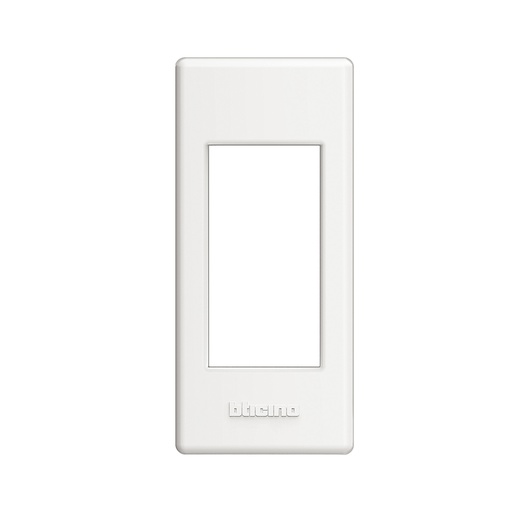 [PTG013.01376] BTICINO LND4811BI, Living Light Frame + Support for Mounting On Profile or Surface, White, 1 Module