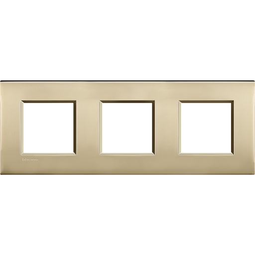 [PTG013.01400] BTICINO LNE4802M3OF, Living Light Air 2+2+2 Frame with 71 mm Distance, Matte Gold