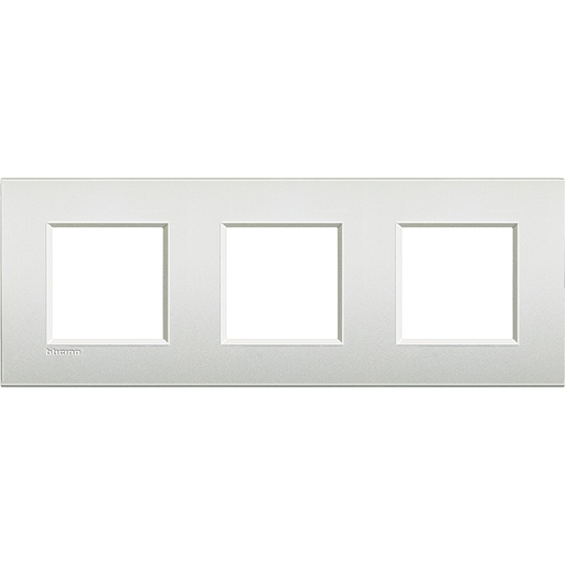 [PTG013.01402] BTicino LNE4802M3PR, Living Light Air, Ramă 2+2+2 cu Distanțare 71 mm, Alb Perlat