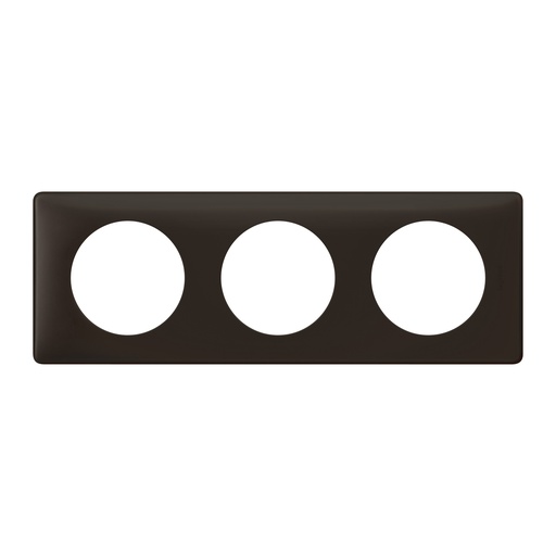 [PTG013.01450] LEGRAND 066743, Céliane Plate, Powder, 3 Modules, Basalt