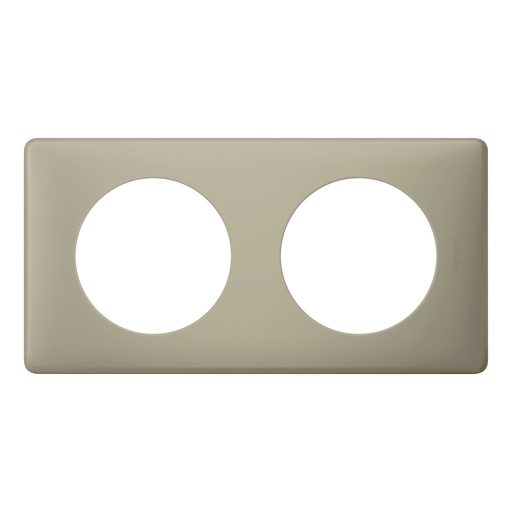 [PTG013.01473] LEGRAND 066712, Céliane Plate, Powder, 2 Outlets, Clay
