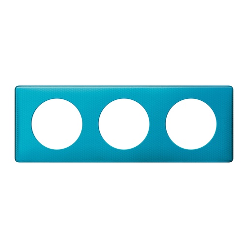 [PTG013.01489] LEGRAND 068773, Céliane Plate, Metal, 3 Modules Blue